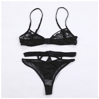 Cheky - Up And Down Split Two-piece Suit Hollow Out Sexy Lingerie