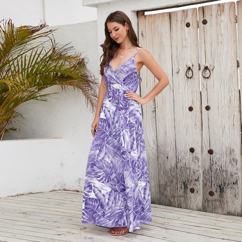 Cheky - Flowers Long Dress Summer Swing Holiday Beach Dress