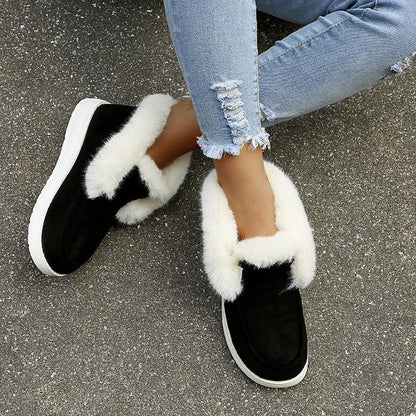 Cheky - Snow Boots Warm Winter Shoes Plush Fur Ankle Boots Women