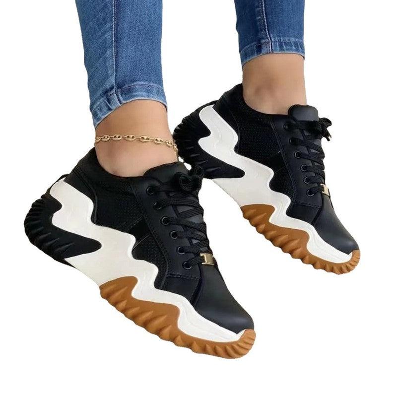 Cheky - Women Shoes Lace-up Sports Sneakers