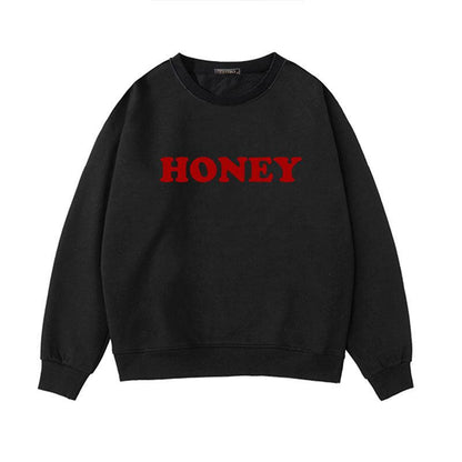 Cheky - Honey Print Hoodies Winter Women