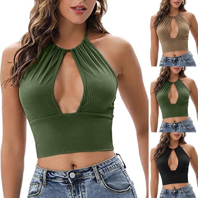 Cheky - Camisole Halter Vest Women Summer Sexy Hollow Tops