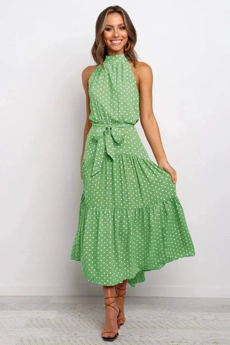 Cheky - Summer Long Dress Polka Dot Casual