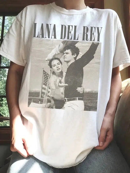 Cheky - New Lana Del Rey Ldr Sailing Tan T Shirt Cotton Tee Vintage Shirt Summer Unisex T-Shirt Harajuku Casual Women T Shirt