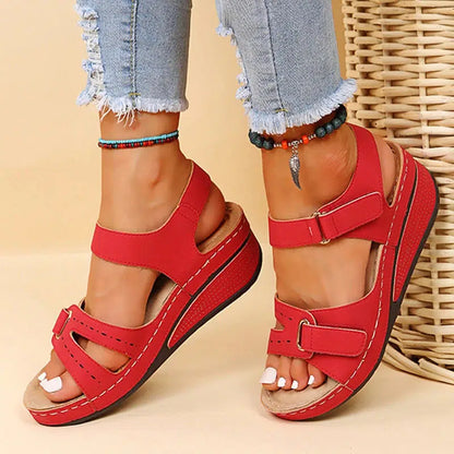 Cheky - Women Sandals Soft Bottom Wedge Heels Sandals Summer Shoes Women Platform Sandalias Mujer Elegant Wedges Shoes For Women