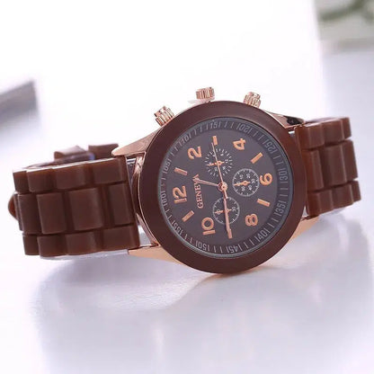 Cheky - Women Watches New Fashion Luxury Brand Women's Watch Silicone Strap Quartz Wrist Watch For Female Relogio Feminino