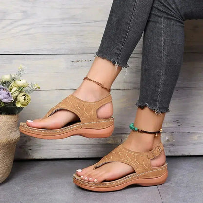 Cheky - Summer Oxford Women Sandals Flats Slippers Pu Leather Flip Flops Belt Buckle Female Shoes 2024 Spring Rome Fashion Women Slides