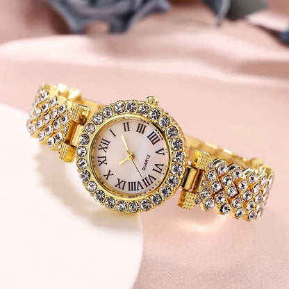 Cheky - New stock! ! Women Bracelet Watches Steel belt Love Steel belt Rhinestone Quartz Wrist Watch Luxury Fashion Watch for women