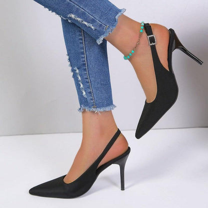 Cheky - Pointed Toe Buckle Sandals Fashion Summer Stiletto High Heels Shoes For Women