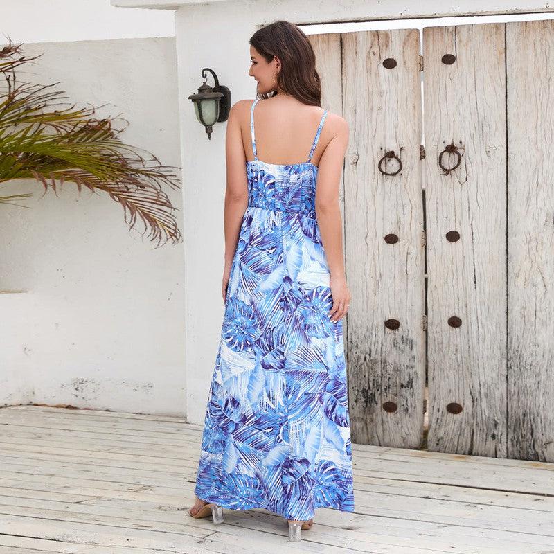 Cheky - Flowers Long Dress Summer Swing Holiday Beach Dress