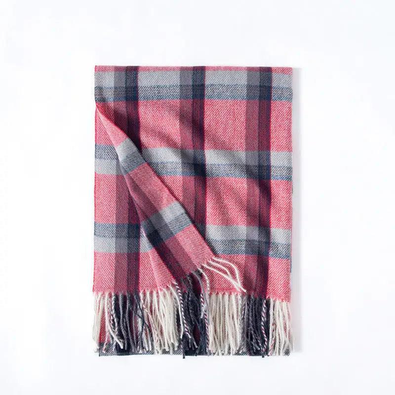 Cheky - Contrast Check Print Of Cashmere Scarf