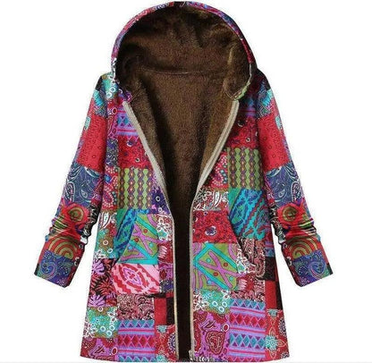 Cheky - Ethnic style cotton-padded jacket Korean fashion