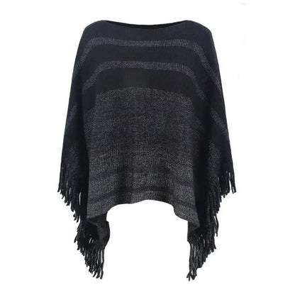 Cheky - Europe And America Cross Border Off-neck Tassel Shawl For Women