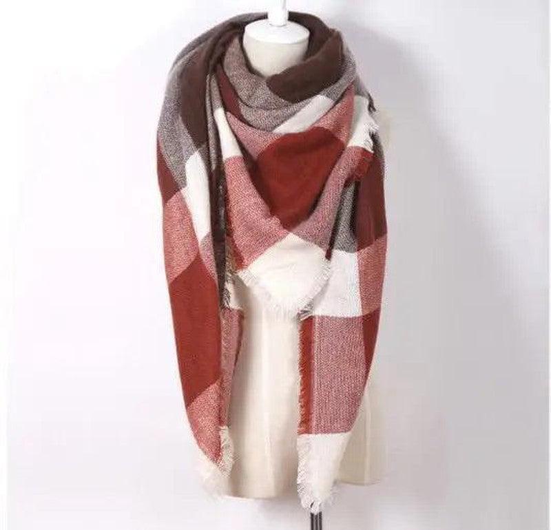 Cheky - European And American Triangle Cashmere Women's Winter Scarf Shawl