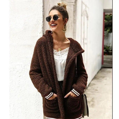 Cheky - Hooded fur coat