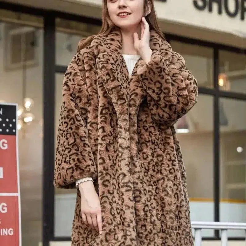 Cheky - Ladies Loose Mink Fleece Thick Coat Coat