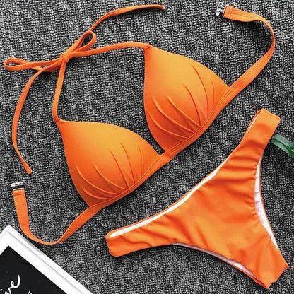 Cheky - One-piece bra hanging neck bikini