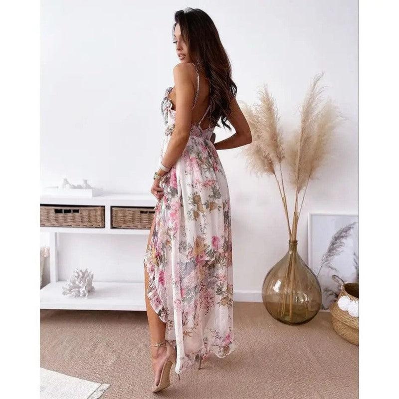 Cheky - Women's Bohemian Summer Suspender Dress Loose Chiffon