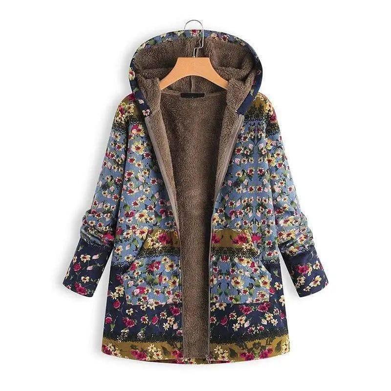 Cheky - Mid-length printed padded coat