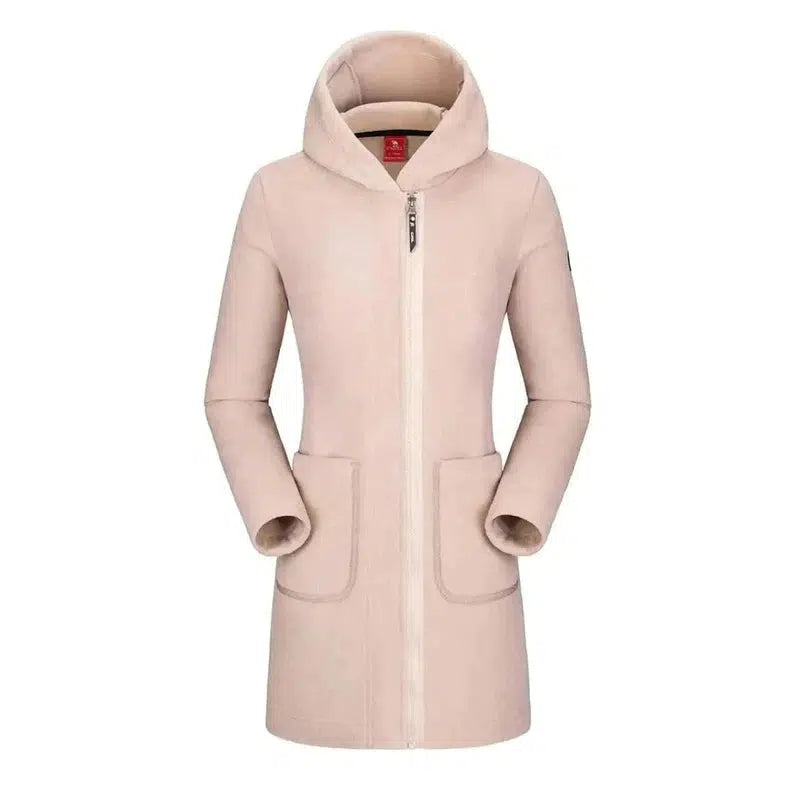 Cheky - Mid long fleece jacket with hood