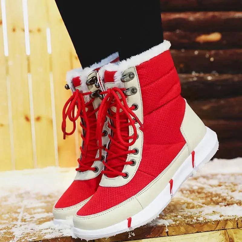 Cheky - New High-top Plus Velvet Padded Snow Boots Women