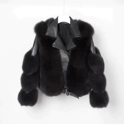 Cheky - Real fur grass motorcycle fox coat