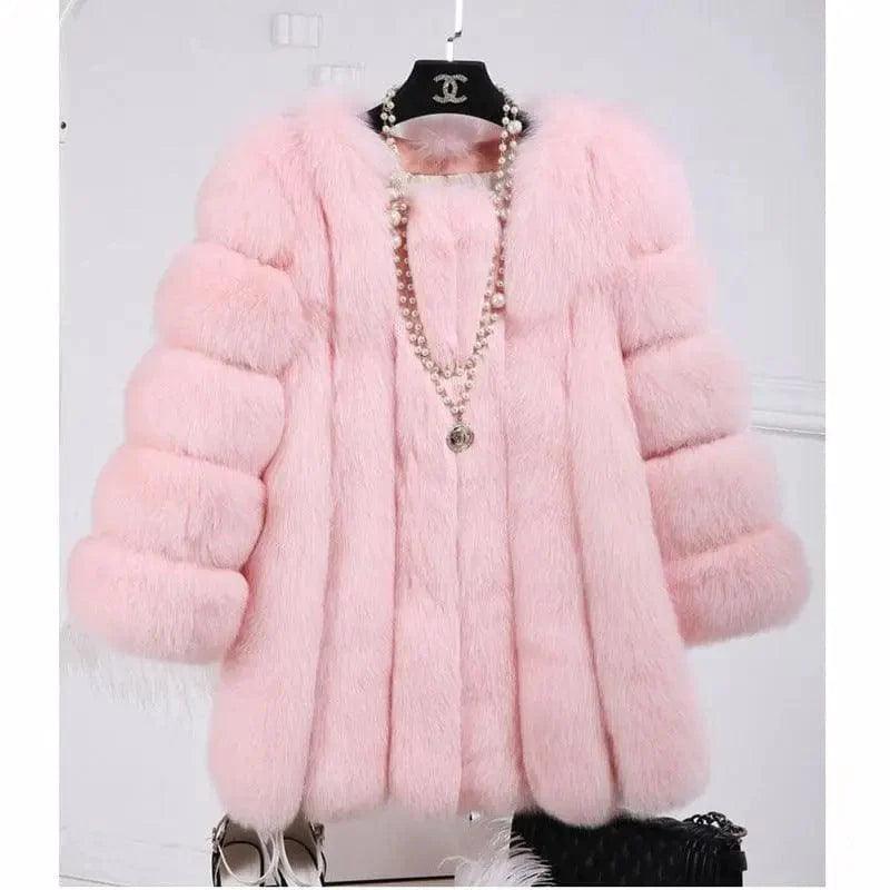 Cheky - Russian imitation fur fur all-in-one women's winter