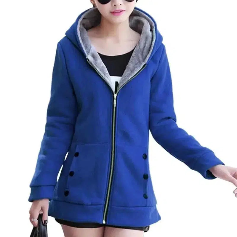 Cheky - Thick Warm Cardigan Sweater Hooded Jacket