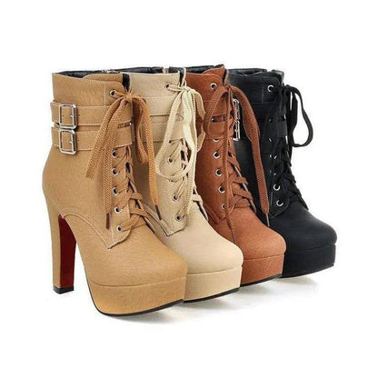 Cheky - Ultra-heeled chunky heel women boots