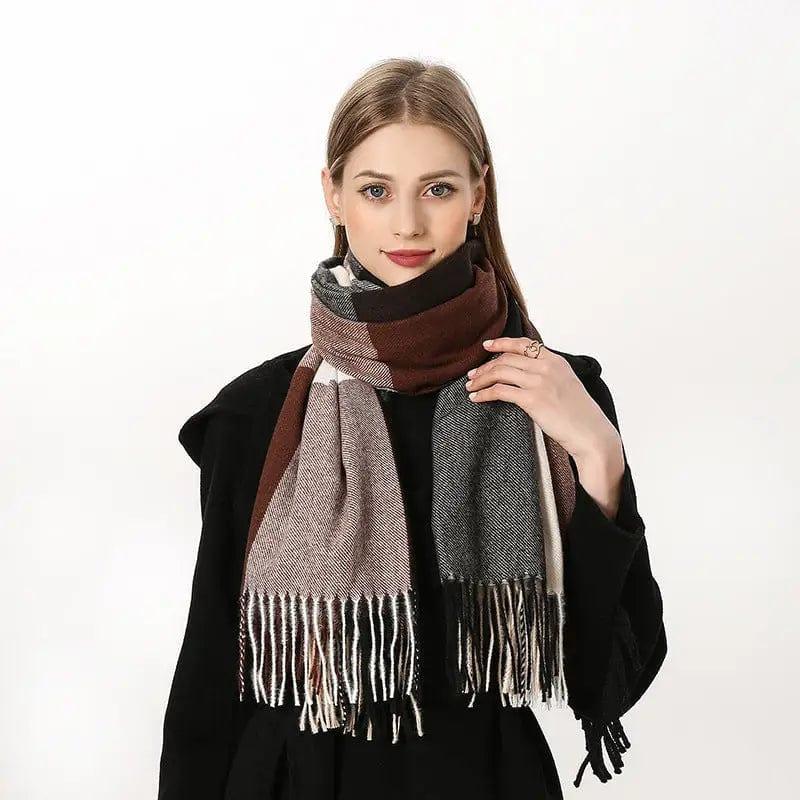 Cheky - Women's Fashion Casual Cashmere Plaid Scarf